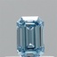 0.32 Ct. Fancy Vivid  Blue Emerald Lab Grown Diamond