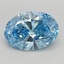 4.01 Ct. Fancy Vivid  Blue Oval Lab Grown Diamond