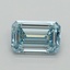1.01 Ct. Fancy Intense Blue Emerald Lab Grown Diamond