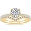 18K Yellow Gold Gala Diamond Ring with Flair Diamond Ring (1/6 ct. tw.)