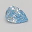 1.55 Ct. Fancy Vivid Blue Pear Lab Grown Diamond