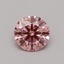 0.40 Ct. Fancy Vivid Pink Round Lab Grown Diamond