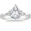 18K White Gold Celtic Love Knot Ring, smalltop view
