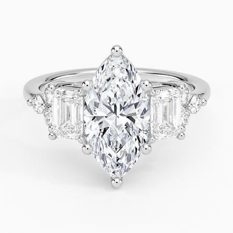 Platinum Sabine Cluster Diamond Ring