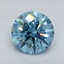 3.23 Ct. Fancy Vivid Blue Round Lab Grown Diamond