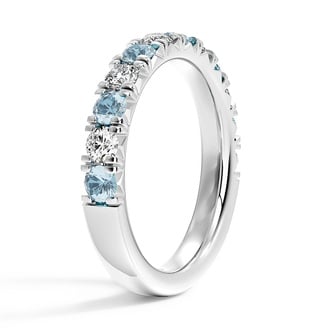 Custom Aquamarine and Diamond Ring