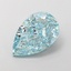2.62 Ct. Fancy Vivid Greenish Blue Pear Lab Grown Diamond
