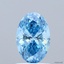 1.00 Ct. Fancy Vivid Blue Oval Lab Grown Diamond