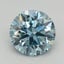 0.80 Ct. Fancy Intense Green Blue Round Lab Grown Diamond