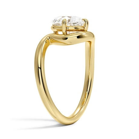18K Yellow Gold Aire Solitaire Ring