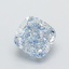 1.03 Ct. Fancy Vivid Blue Cushion Lab Grown Diamond