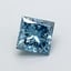 1.00 Ct. Fancy Vivid Blue Princess Lab Grown Diamond