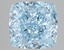 3.05 Ct. Fancy Vivid Blue Cushion Lab Grown Diamond