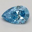 2.00 Ct. Fancy Vivid Blue Pear Lab Grown Diamond