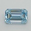 1.54 Ct. Fancy Intense Blue Emerald Lab Grown Diamond