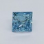 1.02 Ct. Fancy Vivid Malibu Blue Princess Lab Grown Diamond