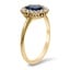 The Sapphire Ring, smalltop view on a hand