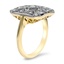 The Dannika Ring, smalltop view on a hand