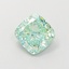 1.34 Ct. Fancy Vivid  Green Cushion Lab Grown Diamond
