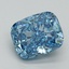 2.01 Ct. Fancy Vivid Blue Cushion Lab Grown Diamond