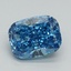 2.05 Ct. Fancy Vivid Blue Cushion Lab Grown Diamond