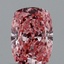 1.18 Ct. Fancy Vivid Pink Cushion Lab Grown Diamond