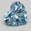 2.20 Ct. Fancy Vivid Blue Heart Lab Grown Diamond