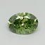 0.50 Ct. Fancy Vivid Green Oval Lab Grown Diamond