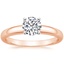 14K Rose Gold Comfort Fit 3mm Ring, smalltop view