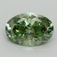 2.01 Ct. Fancy Vivid Green Oval Lab Grown Diamond