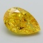 2.20 Ct. Fancy Vivid Yellow Pear Lab Grown Diamond