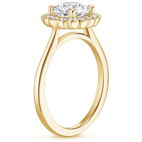 14K Yellow Gold Violette Diamond Ring