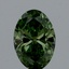 0.96 Ct. Fancy Vivid Green Oval Lab Grown Diamond