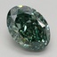 2.89 Ct. Fancy Vivid Green Oval Lab Grown Diamond