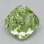 1.52 Ct. Fancy Vivid  Green Cushion Lab Grown Diamond
