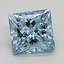 0.95 Ct. Fancy Intense Blue Princess Lab Grown Diamond
