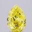 0.99 Ct. Fancy Vivid Yellow Pear Lab Grown Diamond