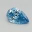 0.57 Ct. Fancy Vivid Blue Pear Lab Grown Diamond