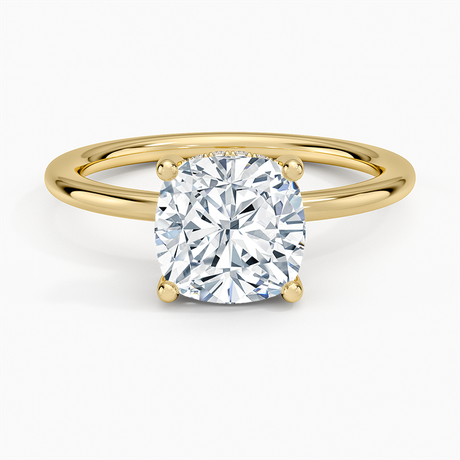 Flush Fit Hidden Halo Diamond Ring