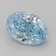 1.07 Ct. Fancy Vivid Blue Oval Lab Grown Diamond
