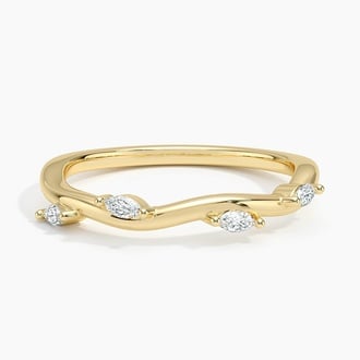 Winding Willow Diamond Ring in 18K Yellow Gold