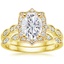 18KY Moissanite Cadenza Halo Diamond Bridal Set (1/4 ct. tw.), smalltop view