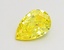 1.08 Ct. Fancy Vivid  Yellow Pear Lab Grown Diamond