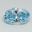 3.03 Ct. Fancy Vivid Blue Oval Lab Grown Diamond