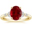 18K Yellow Gold Verbena Diamond Ring, smalltop view