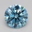 1.66 Ct. Fancy Vivid Blue Round Lab Grown Diamond