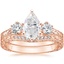 14KR Moissanite Three Stone Hudson Bridal Set (1/3 ct. tw.), smalltop view