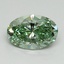 1.60 Ct. Fancy Vivid Green Oval Lab Grown Diamond