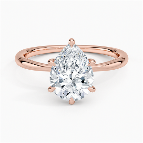 14K Rose Gold Freesia 2mm Solitaire Ring
