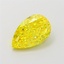 1.74 Ct. Fancy Vivid  Yellow Pear Lab Grown Diamond